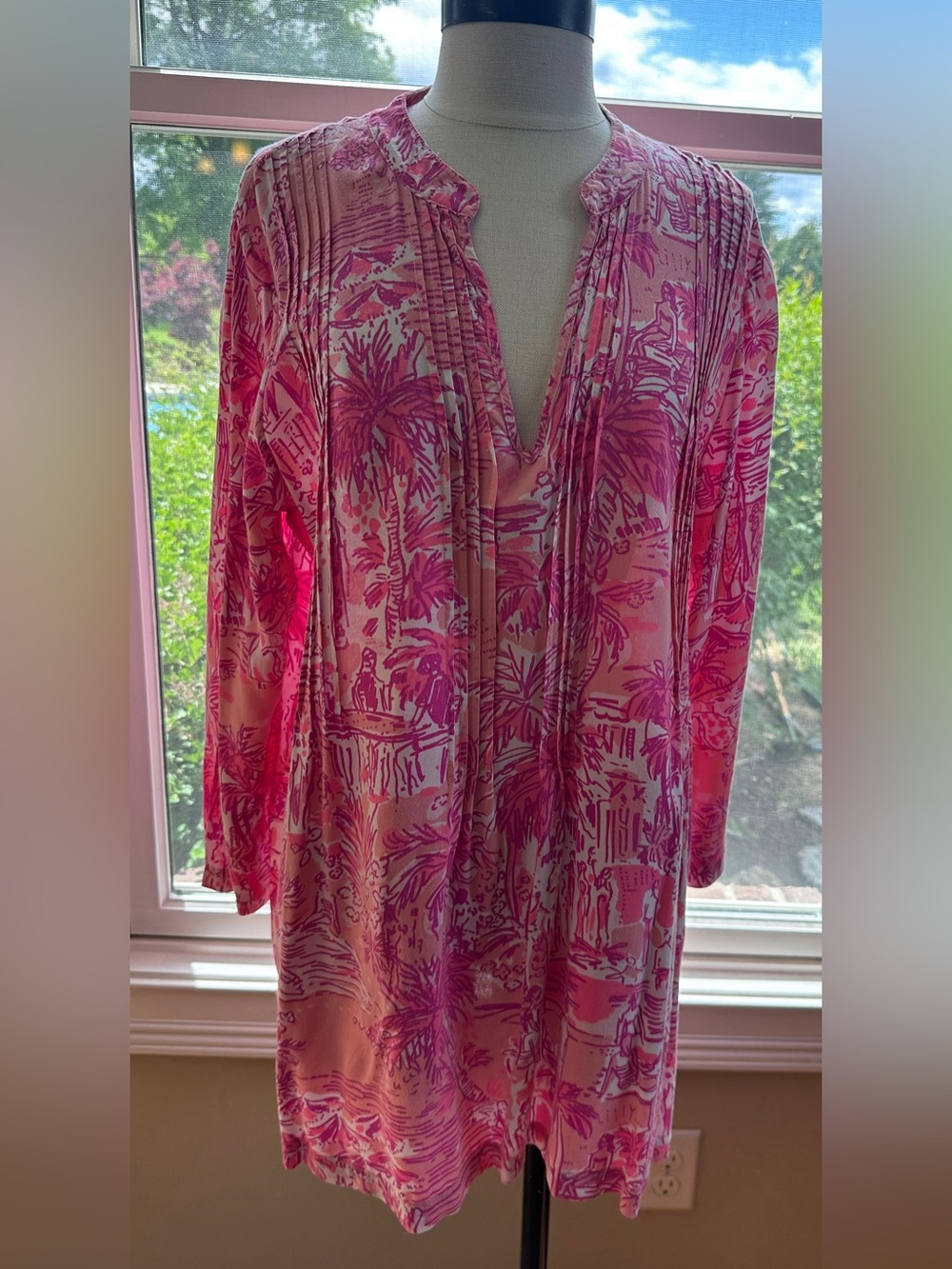 Lilly Pulitzer Sarasota Tunic Top, Paradise Pink Rule Breakers